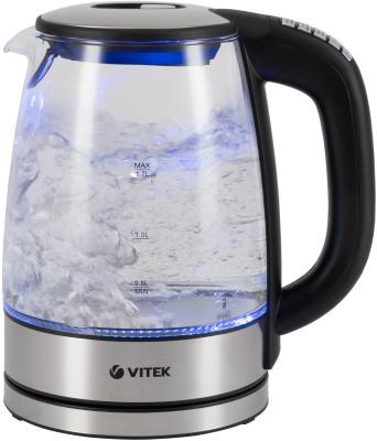Чайник электрический VITEK VT-8828 серебристый стекло/металл