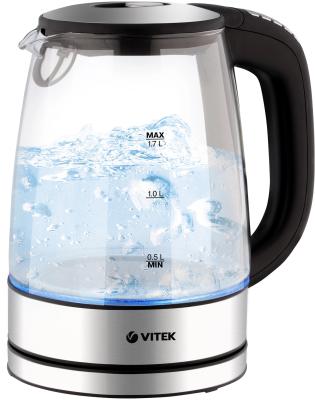 Чайник электрический VITEK VT-8828 серебристый стекло/металл