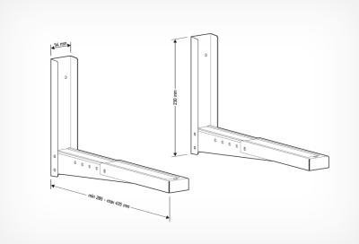 Кронштейн для СВЧ HOLDER MWS-2002 металлик