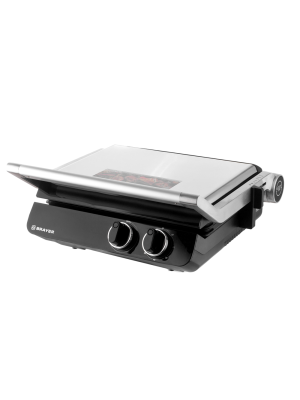 Электрогриль BRAYER BR2009  серебро/черный  [2000w /24,5*33см]