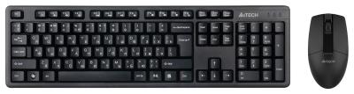 Клавиатура + мышь A4TECH 3330N черный черный USB беспроводная Multimedia
