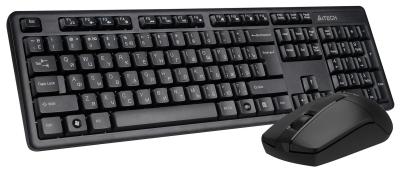 Клавиатура + мышь A4TECH 3330N черный черный USB беспроводная Multimedia