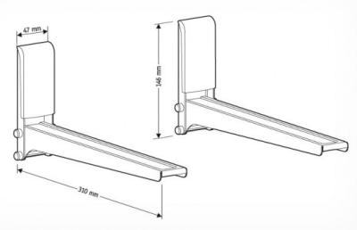 Кронштейн для СВЧ HOLDER MWS-2005 металлик 