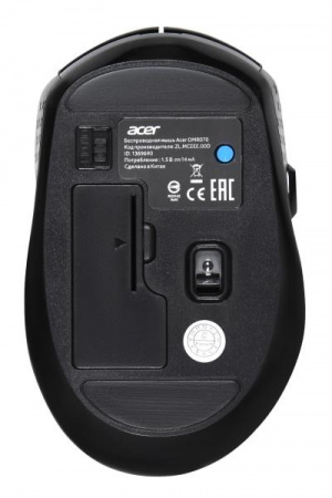 Мышь ACER OMR070 черный оптическая (1600dpi) беспроводная BT/Radio USB для ноутбука (6but) (ZL.MCEEE.00D)