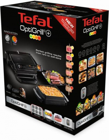 Электрогриль TEFAL Optigrill+ GC714834 черный