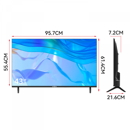 Телевизор LED YASIN 43E9000 FHD Smart (Android)